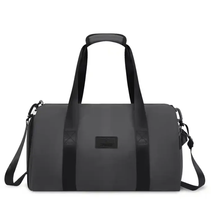 Casual Travel Duffel Bag with Shoulder Strap Gray
