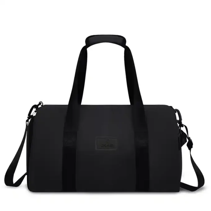 Casual Travel Duffel Bag with Shoulder Strap Black