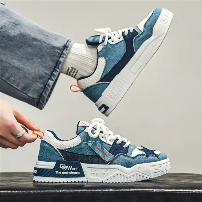 Summer breathable casual canvas flat shoes fashion shoes Blue