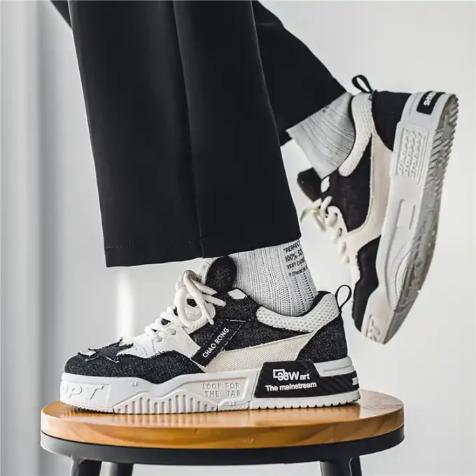 Summer breathable casual canvas flat shoes fashion shoes Black